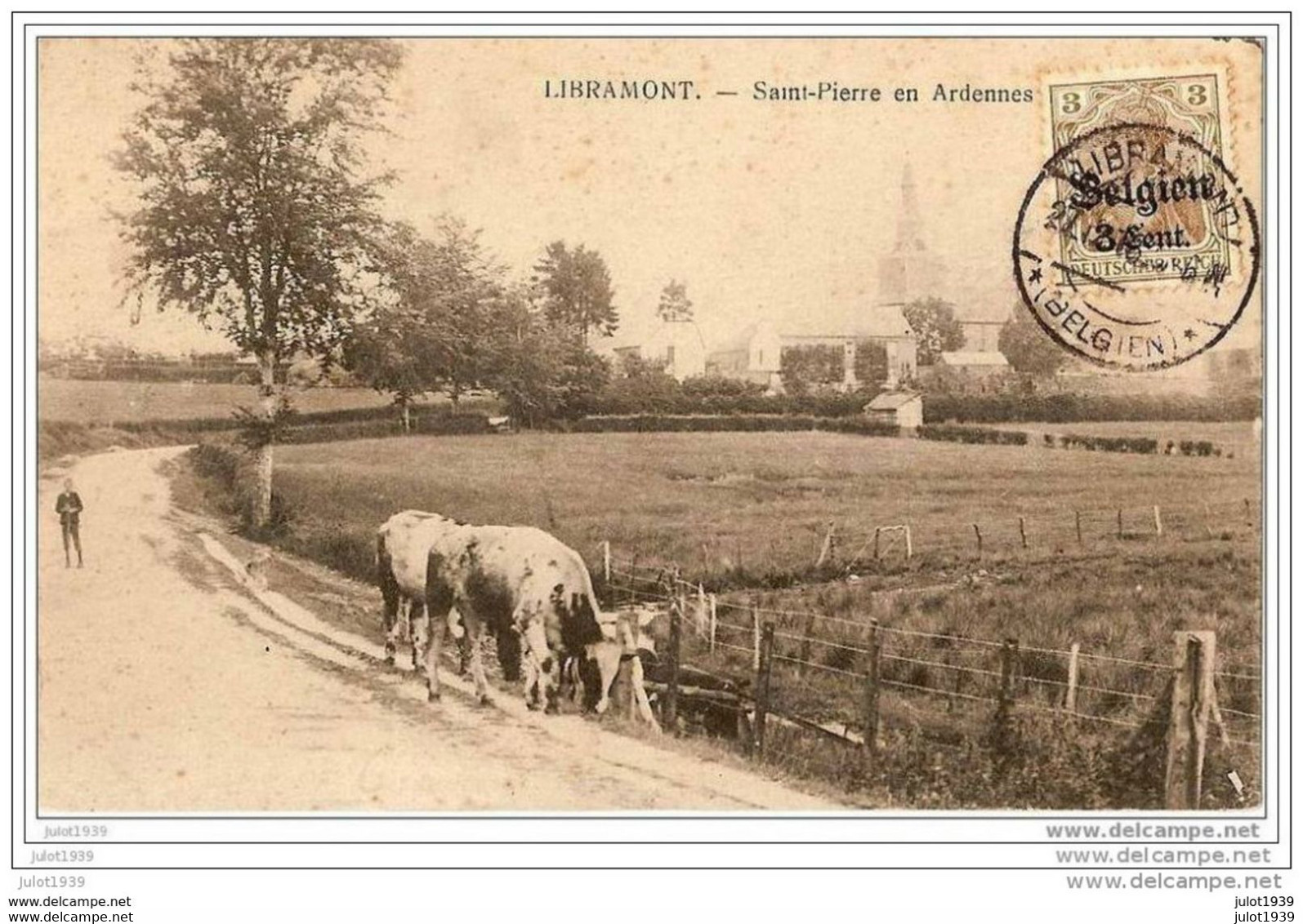 SAINT - PIERRE  ..-- LIBRAMONT ..-- MILITARIA .  1916 Vers ETTERBEEK ( Mr Henri DEBERGH ) . Voir Verso . - Libramont-Chevigny