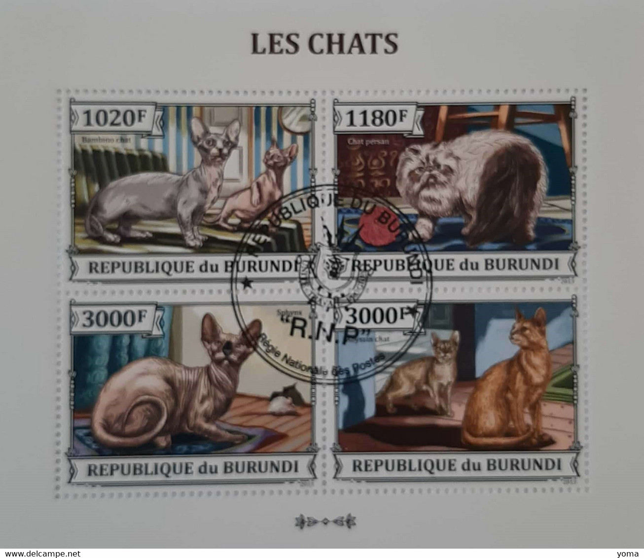 N° 2102 à 2105       Les Chats - Gebraucht