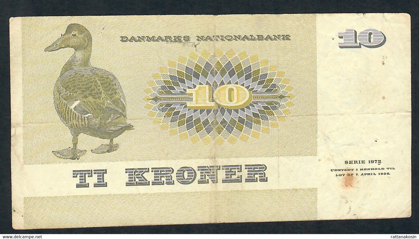 DENMARK P48c 10 KRONER 1977      VF - Denemarken