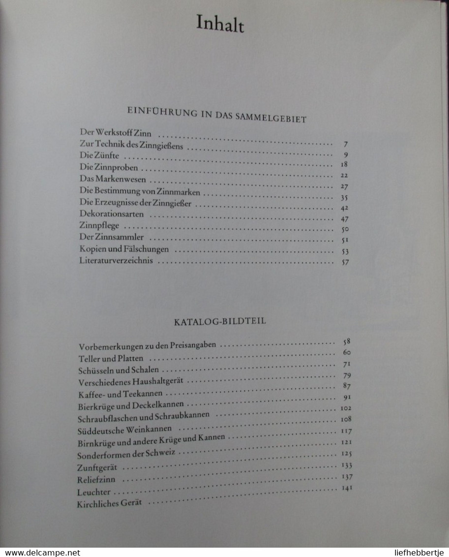Zinn - Von Frieder Aichele - 1977 - Tin étain Antiek - Kunstführer