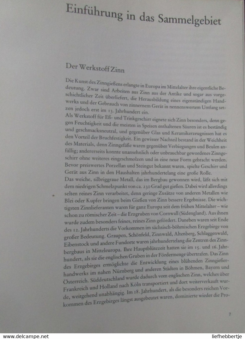 Zinn - Von Frieder Aichele - 1977 - Tin étain Antiek - Kunstführer