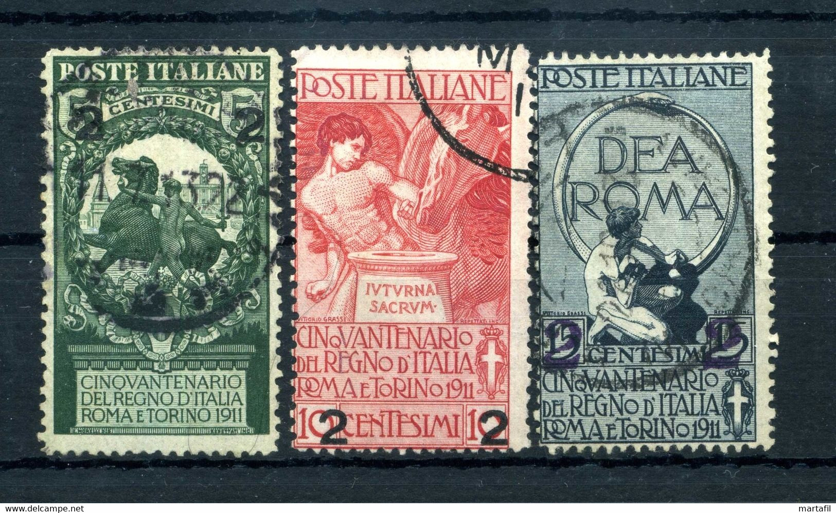 1913 REGNO SET USATO 99/101 - Afgestempeld