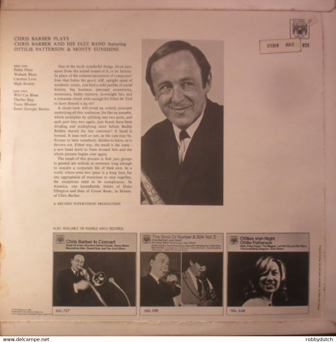 * LP *  CHRIS BARBER BAND - CHRIS BARBER PLAYS (England 1966) - Jazz