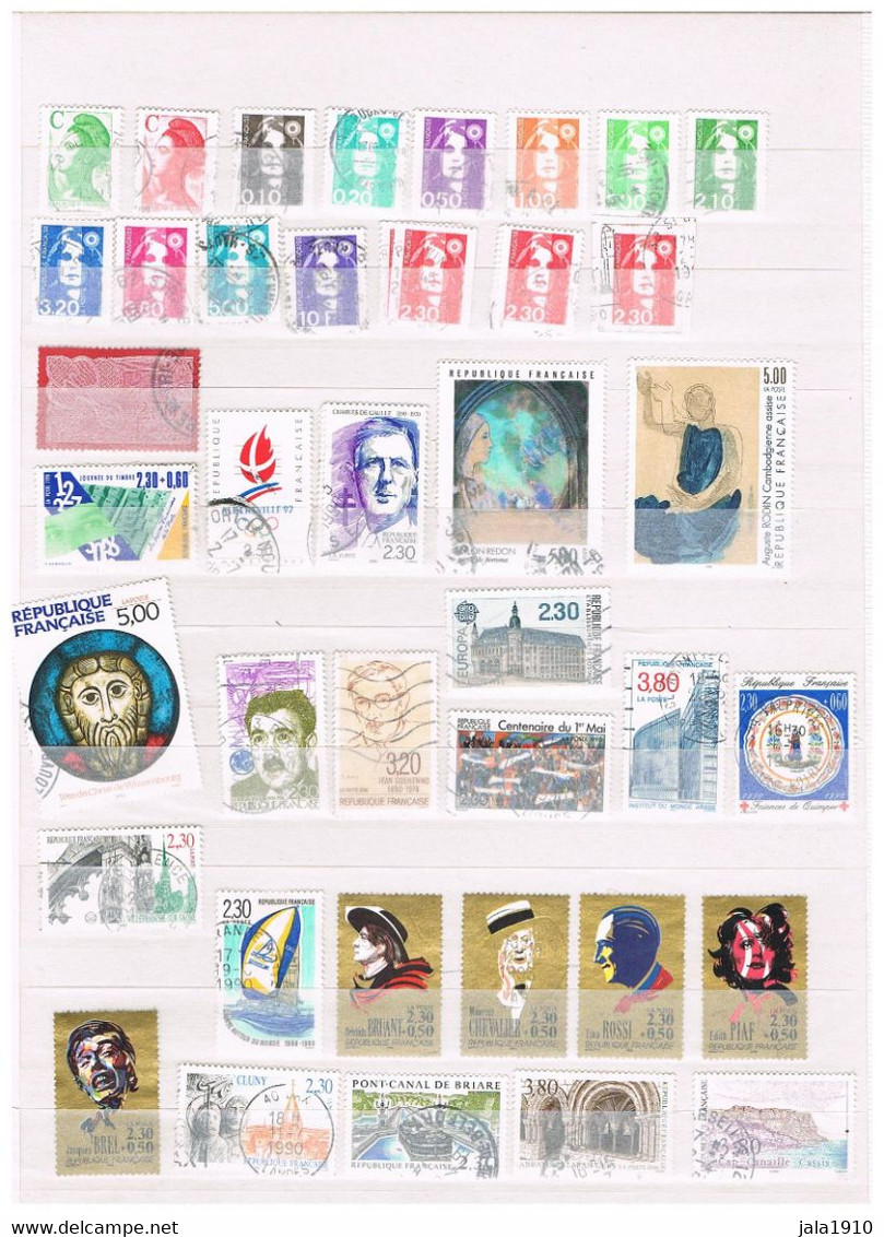 Timbres De L'année 1990 Non Complete Oblitérés Voir Détail Sur Photo Ci-contre - Gebraucht