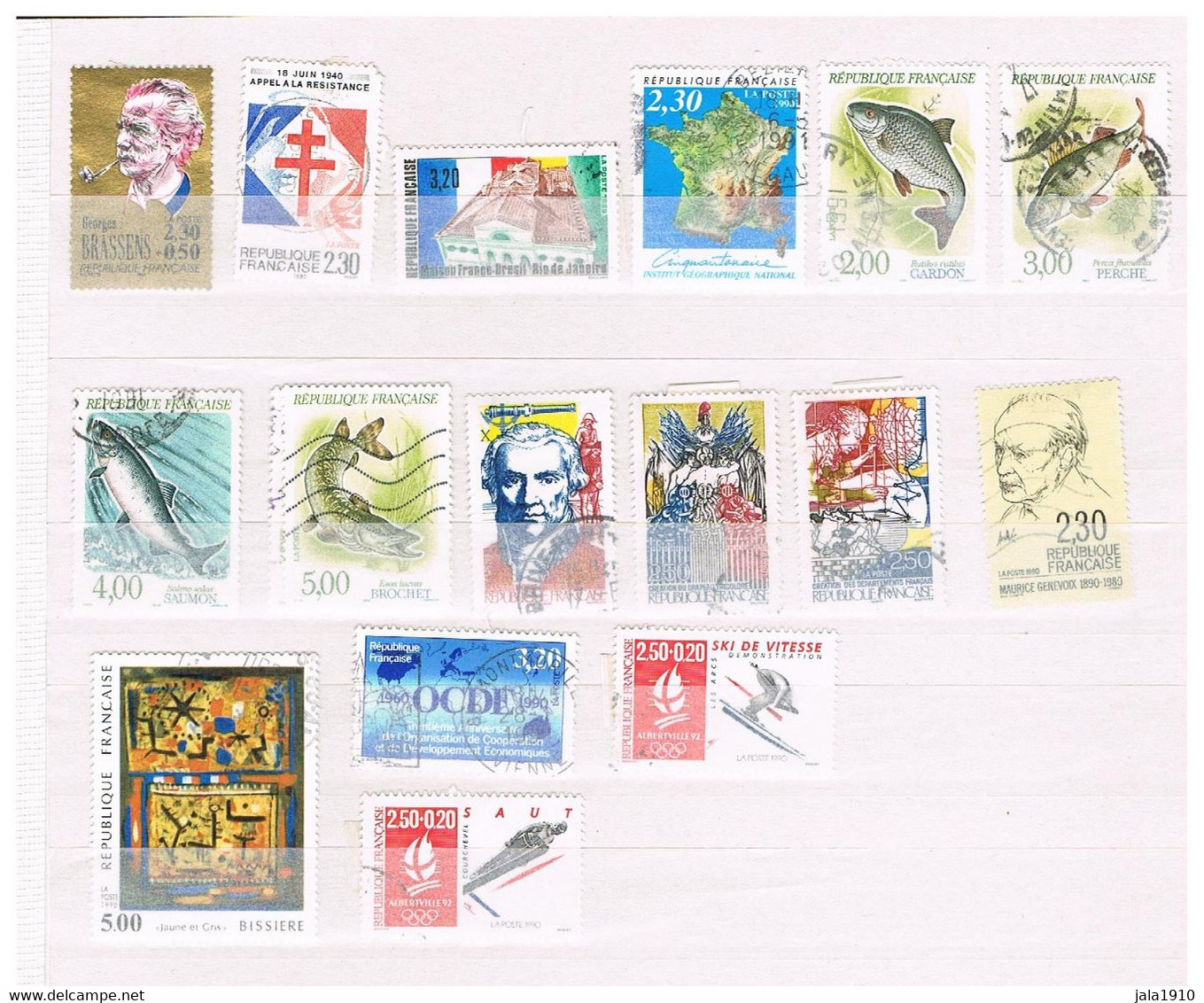 Timbres De L'année 1990 Non Complete Oblitérés Voir Détail Sur Photo Ci-contre - Gebraucht