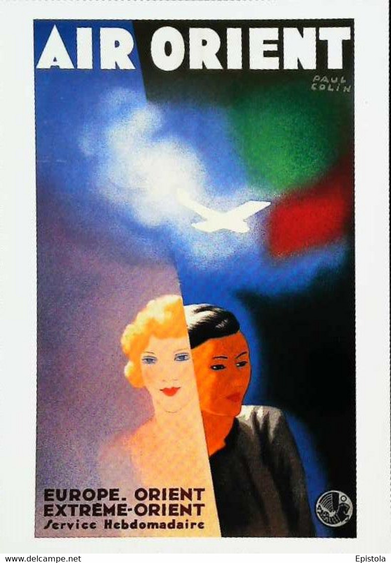 ► Affiche Publicitaire AIR FRANCE (EXTREME ORIENT 1932) Carte Postale Reproduction 1993 Collection Air France - Other & Unclassified