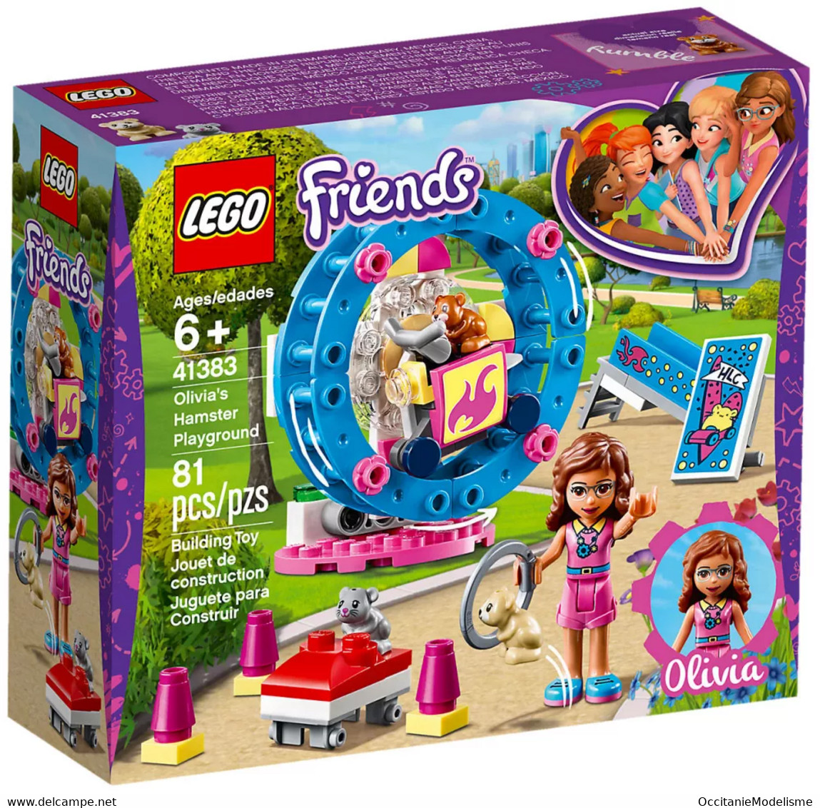 Lego Friends - L'AIRE DE JEU DU HAMSTER D'OLIVIA Réf. 41383 Neuf - Non Classificati