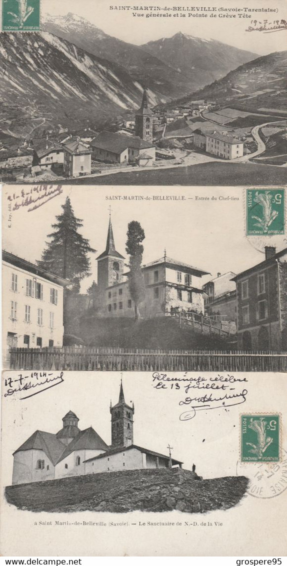 SAINT MARTIN DE BELLEVILLE 1914 LOT 3 CARTES RARES - Autres & Non Classés