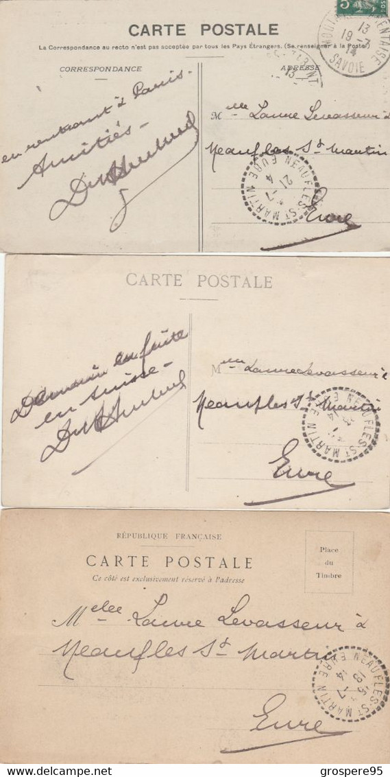 SAINT MARTIN DE BELLEVILLE 1914 LOT 3 CARTES RARES - Autres & Non Classés