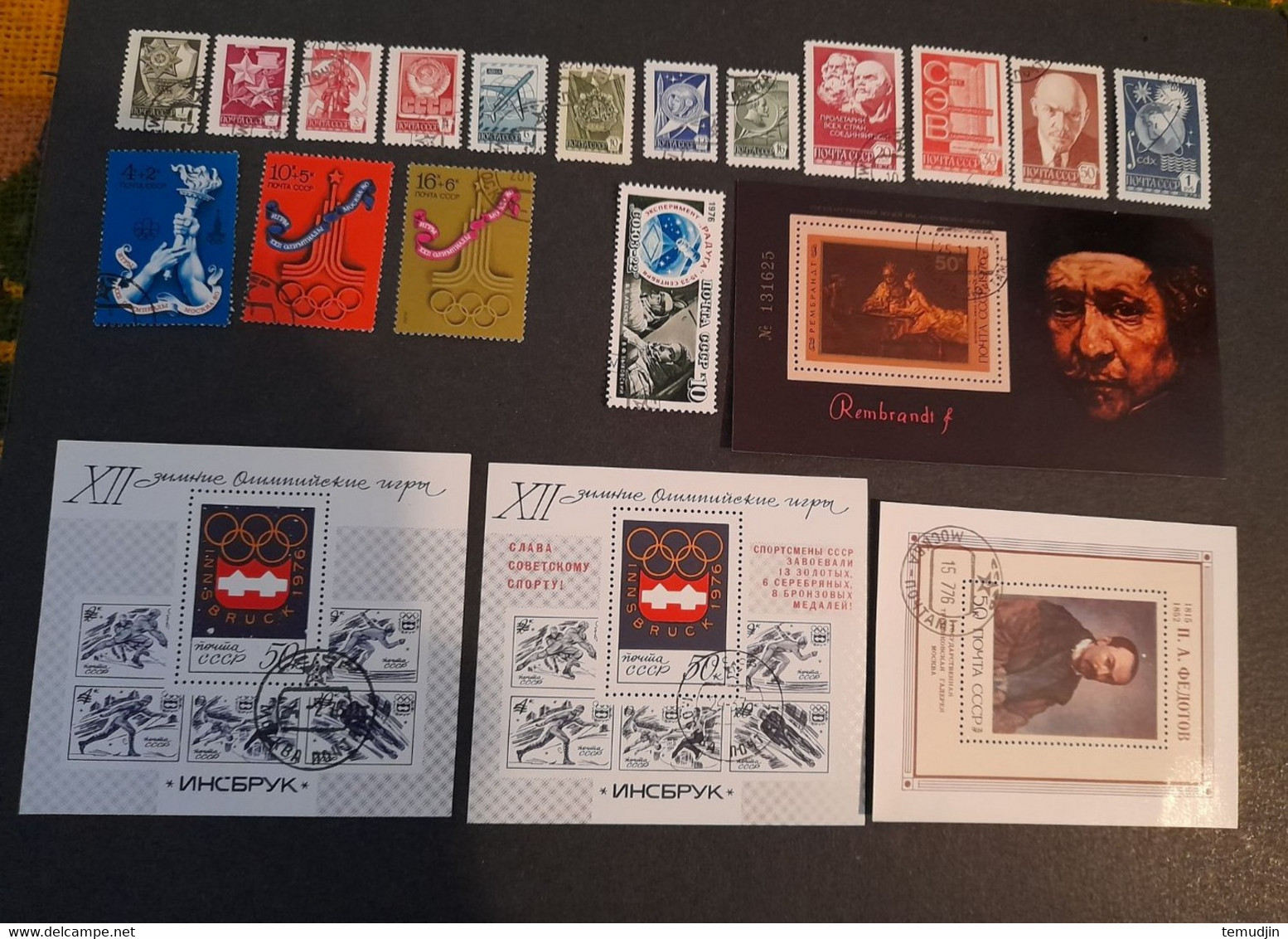 U.R.S.S. 1975 et 1976 : 2 années complètes Yv. timbres oblitérés° avec blocs