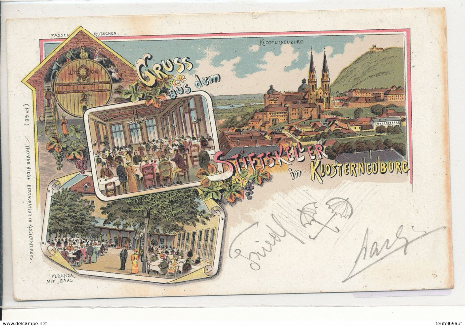 AK Klosterneuburg - Stiftskeller Litho 1898 - Klosterneuburg