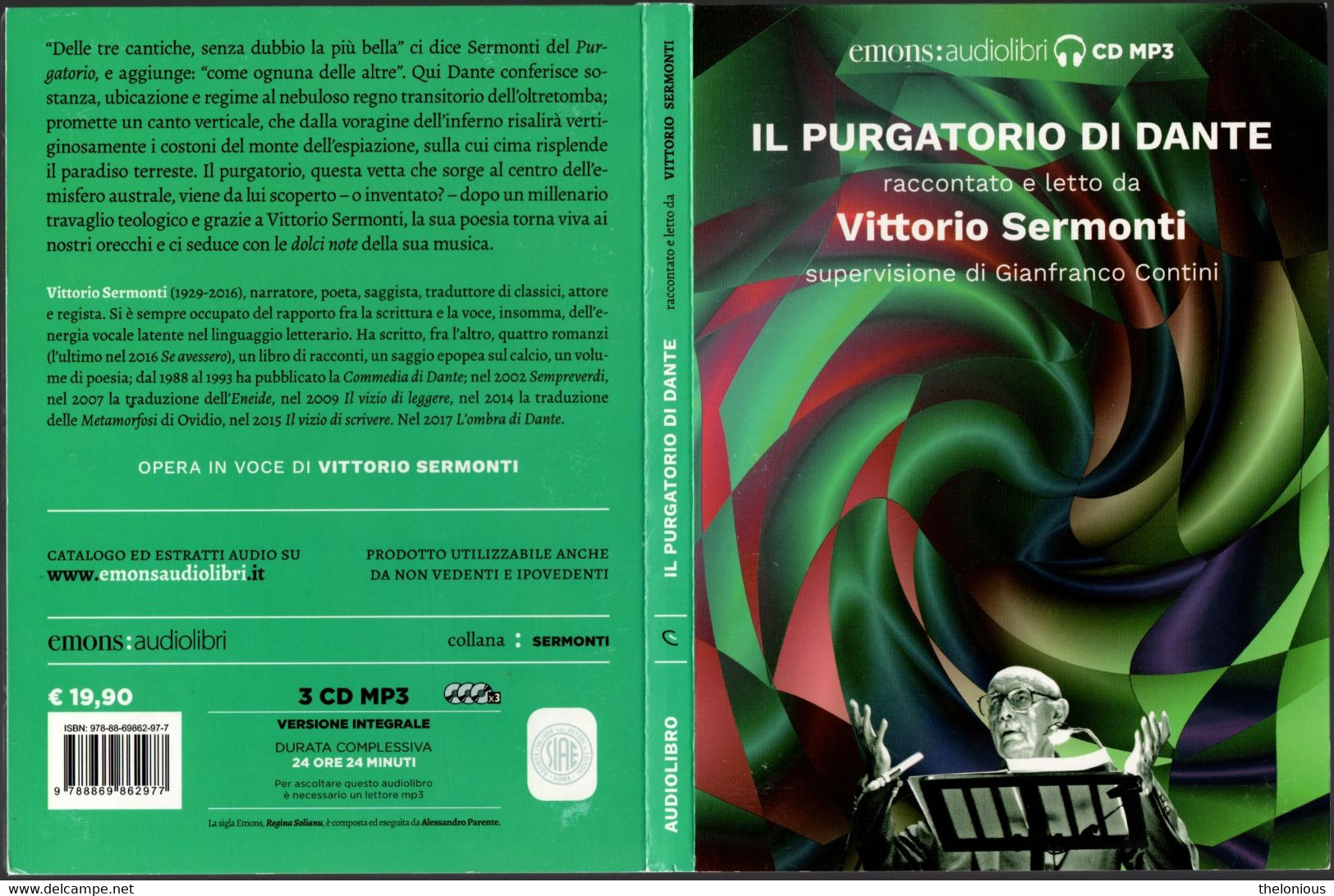 # Audiolibro: Il Purgatorio Di Dante Raccontato E Letto Da Vittorio Sermonti, 3 CD MP3 - Sci-Fi & Fantasy