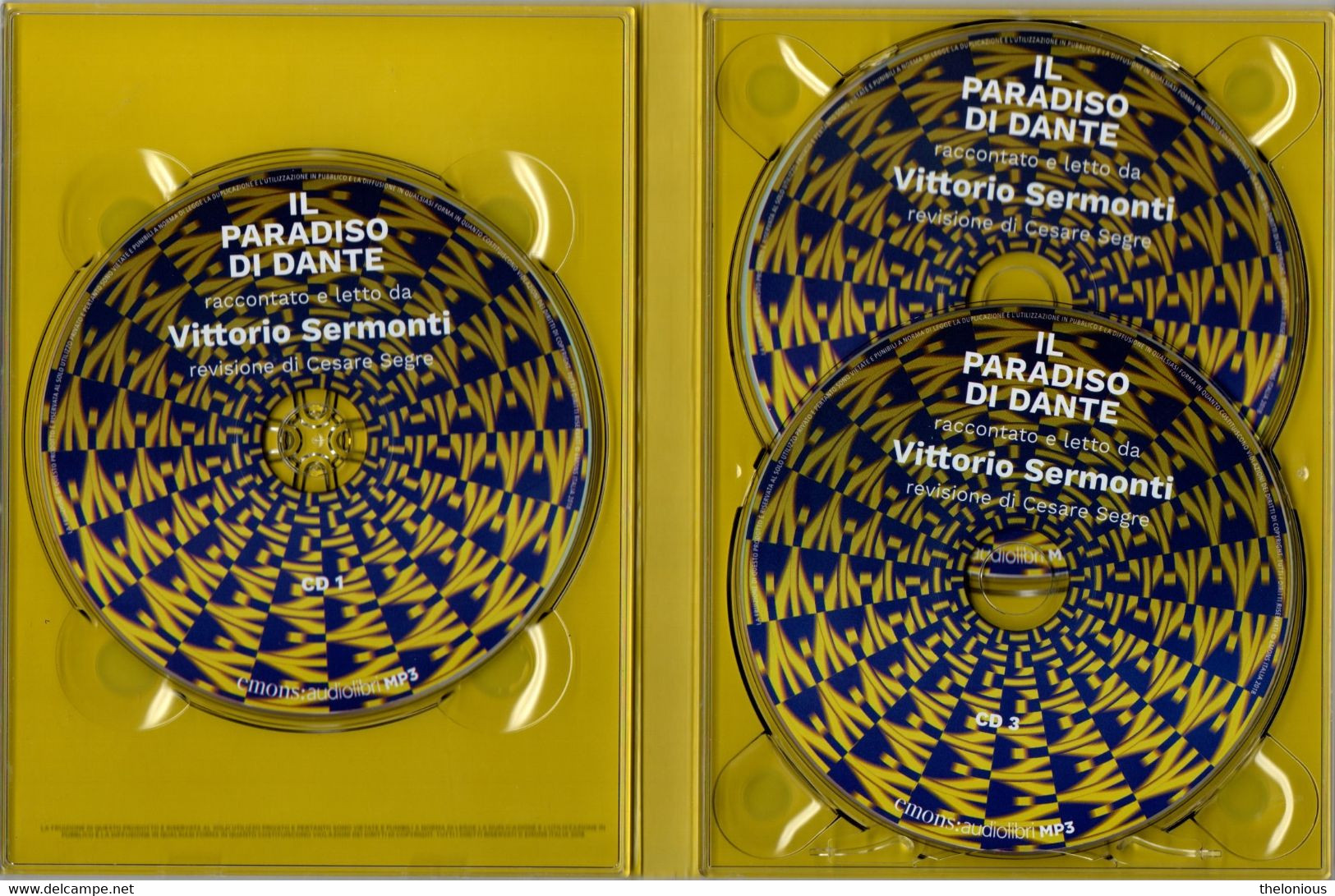 # Audiolibro: Il Paradiso Di Dante Raccontato E Letto Da Vittorio Sermonti, 3 CD MP3 - Fantascienza E Fantasia