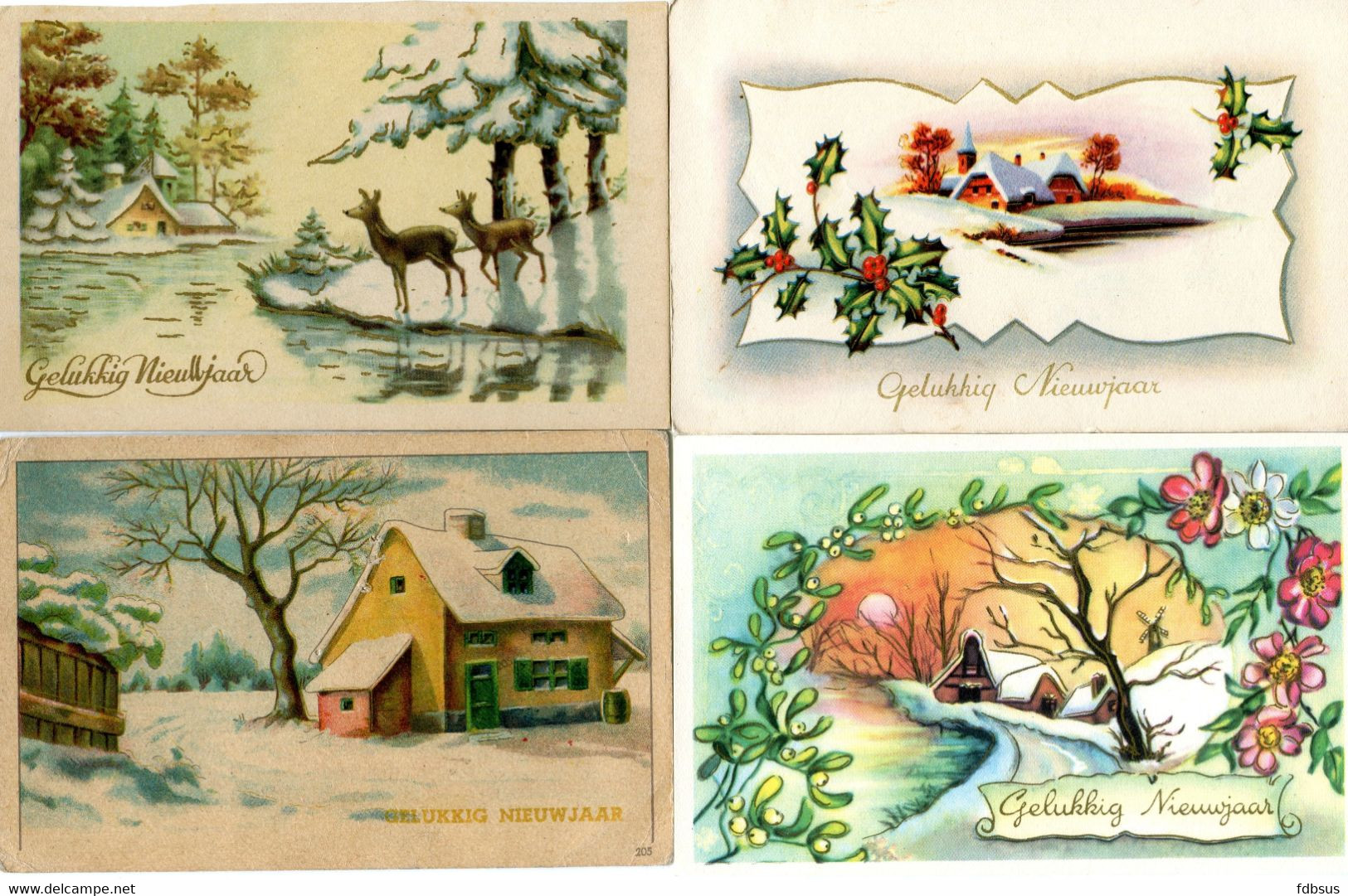 8 Oude Nieuwjaars Kaarten - Old Newyear Cards - Vieux Cartes De Nouvel An - Alte Neues Jahr Karten - 新年 -          NY15 - Año Nuevo