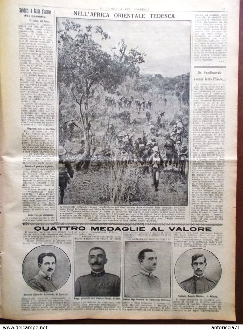 La Domenica Del Corriere 20 Febbraio 1916 WW1 Briand Zaino Soldati Alsazia Marco - Guerra 1914-18