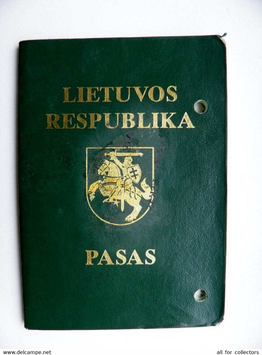 Passport Lithuania Expired With Holes Plenty VISA's And Cancels Turkey (21) Belarus (11) - Documents Historiques