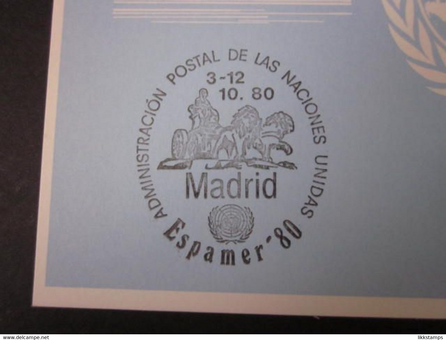 A RARE ESPAMER '80 STAMP EXHIBITION SOUVENIR CARD WITH FIRST DAY OF EVENT CANCELLATION. ( 02251 ) - Lettres & Documents