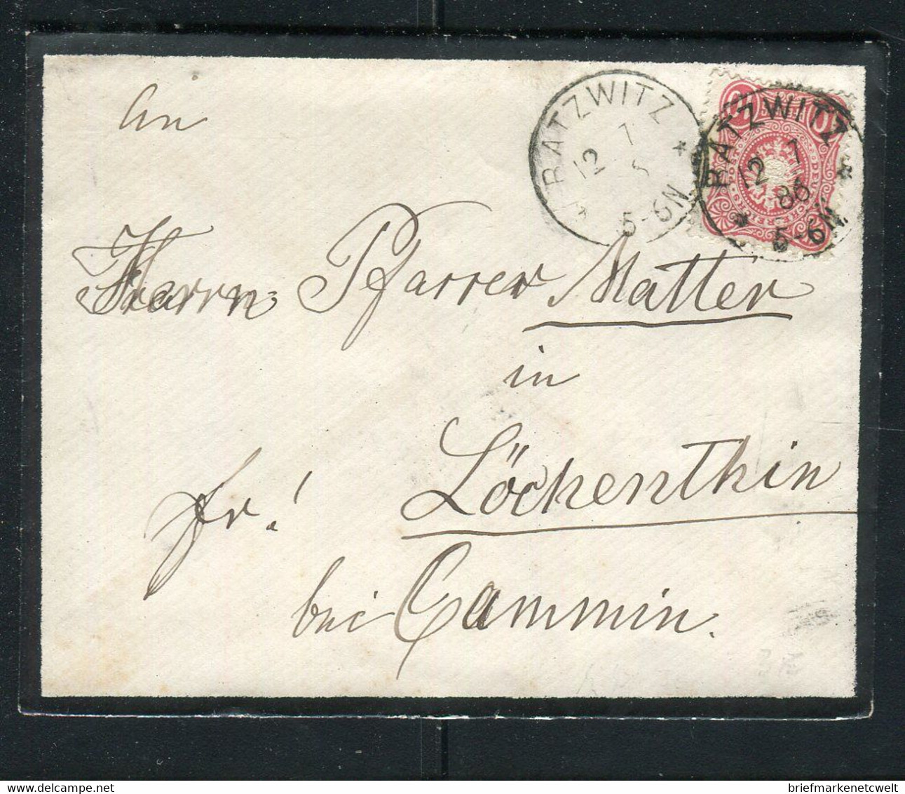 Deutsches Reich / 1886 / Brief K1-Stempel "BATZWITZ" (5168) - Covers & Documents