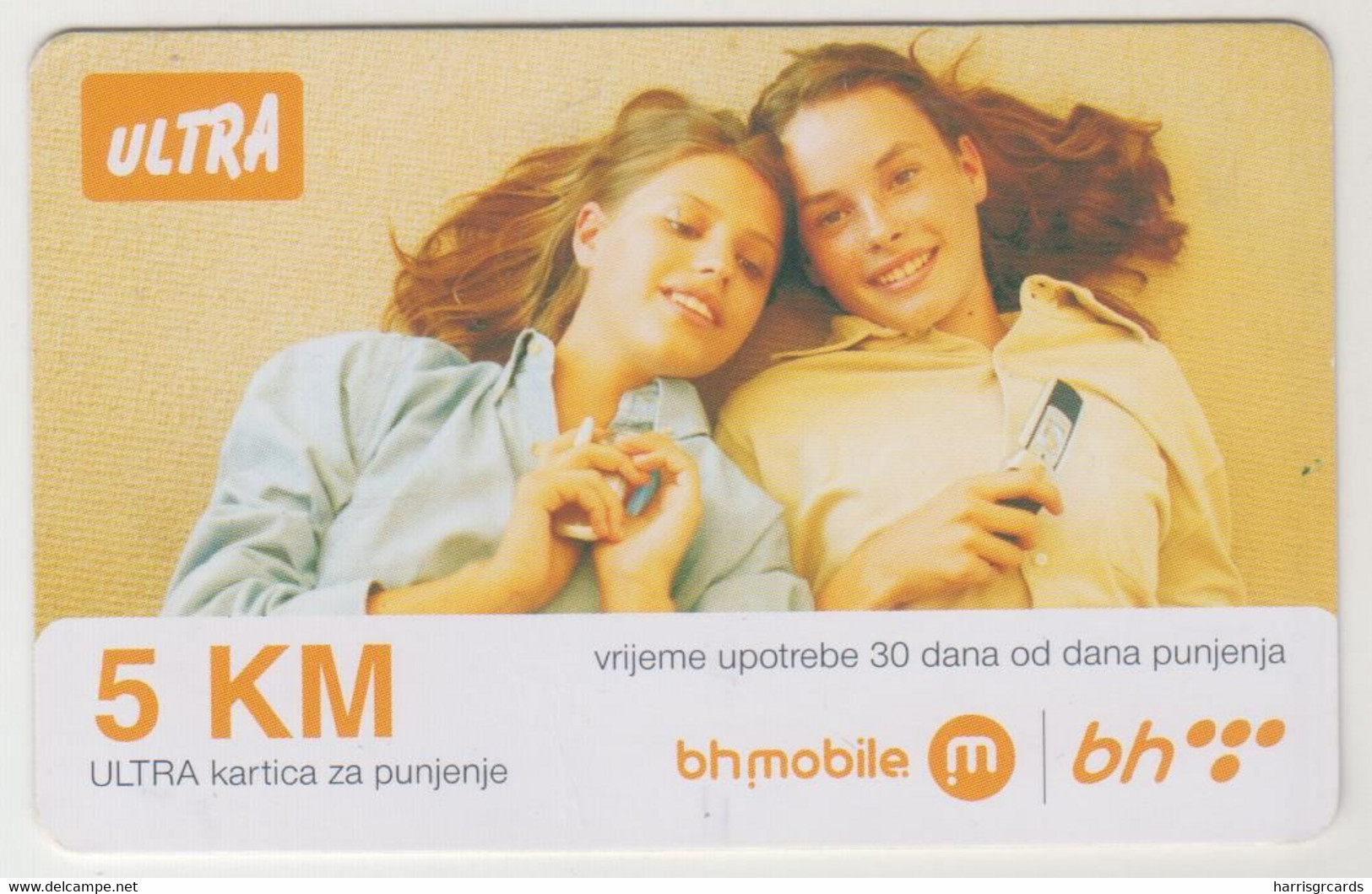 BOSNIA - Ultra - Girlfriends, 5KM , BH Mobile GSM Refill, Used - Bosnië