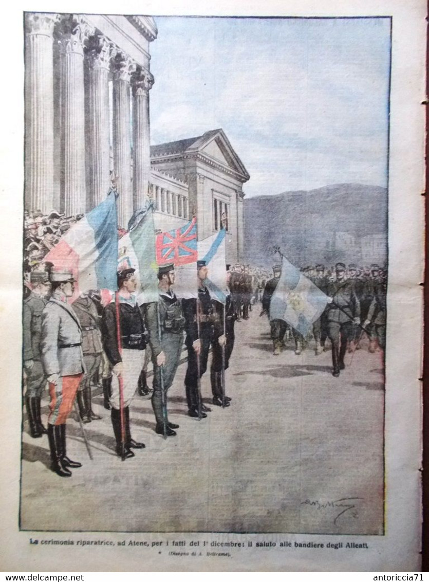 La Domenica Del Corriere 11 Febbraio 1917 WW1 Salonicco Wilson Verhovlje Serbia - Guerra 1914-18