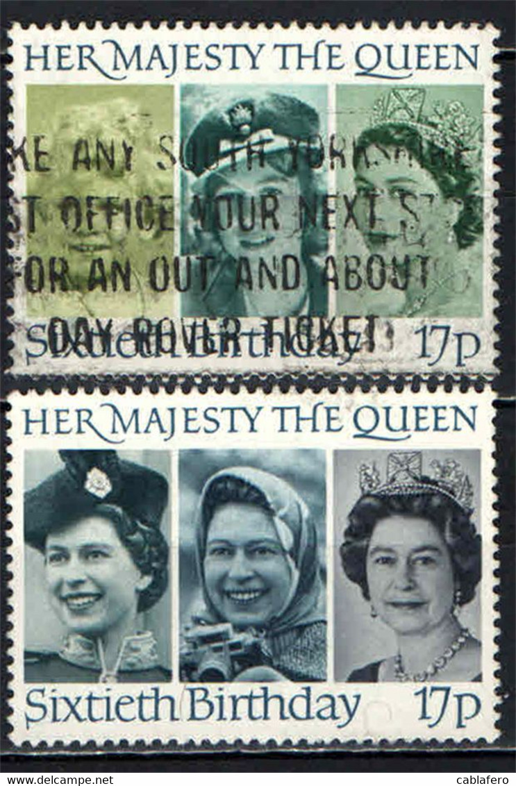 GRAN BRETAGNA - 1986 - QUEEN ELIZABETH II - 60TH BIRTHDAY - 60° COMPLEANNO DELLA REGINA ELISABETTA II - USATI - Gebraucht