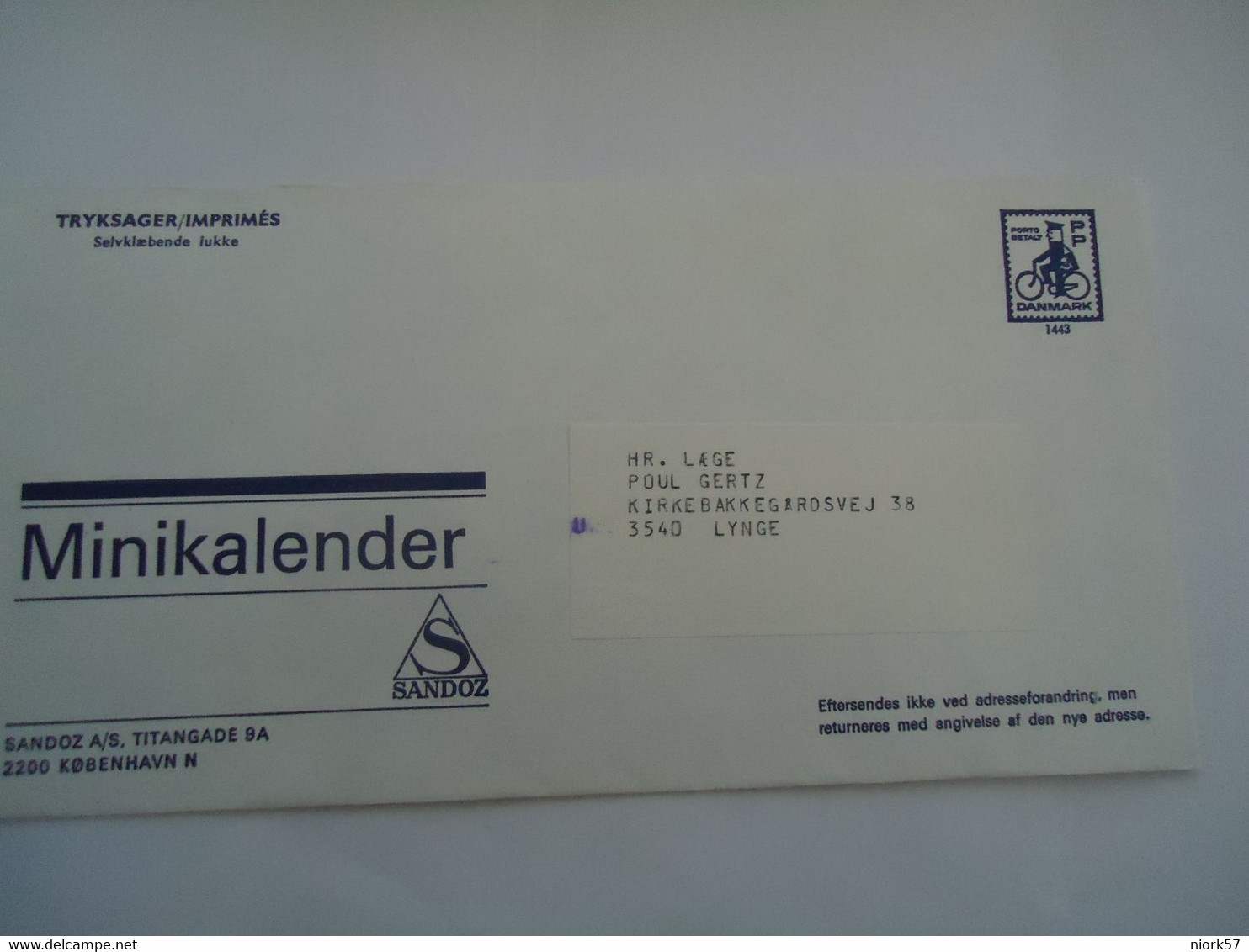 DENMARK COVER  KOBENHAVN   POSTAL - Tarjetas – Máximo