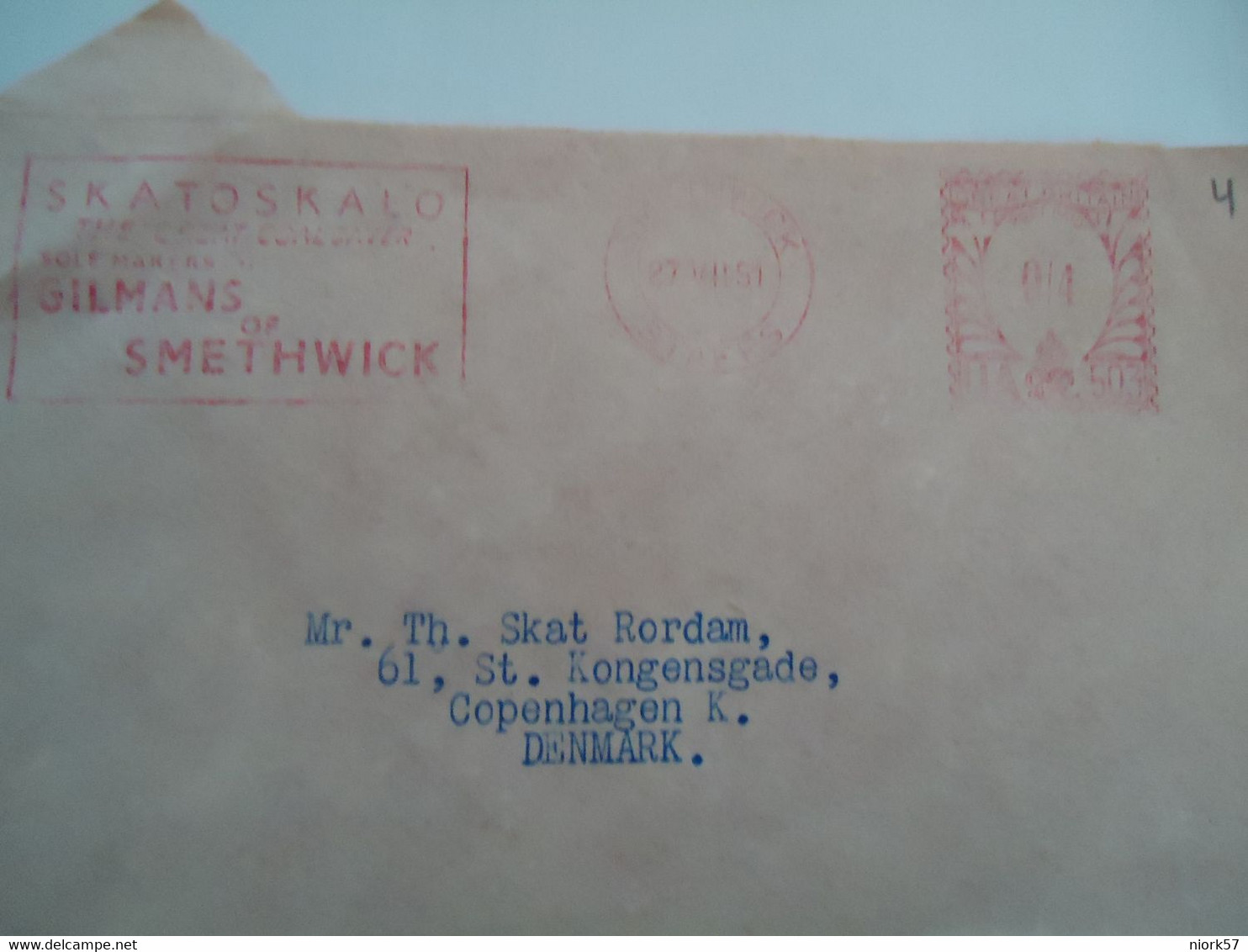 DENMARK COVER 1951    STAMPED - Maximumkaarten