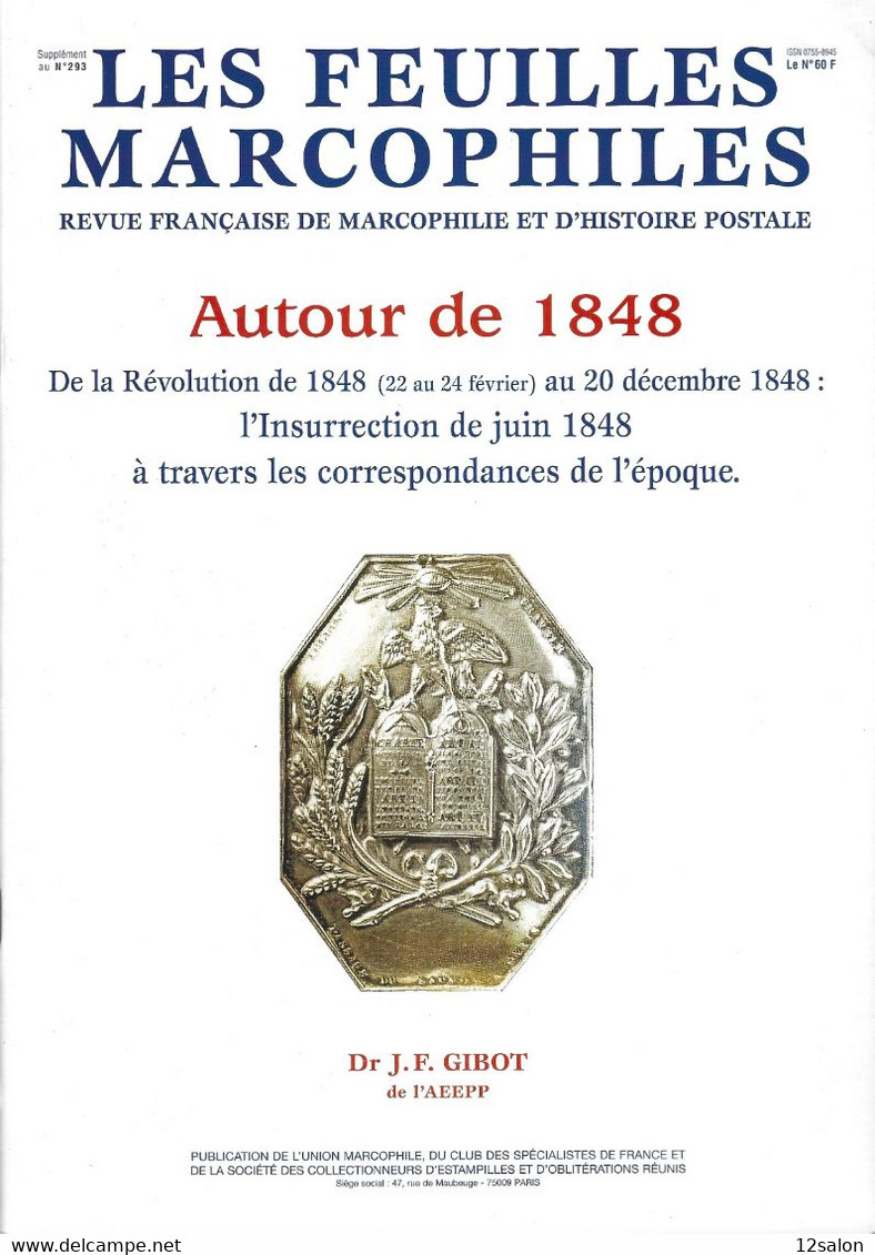 LES FEUILLES MARCOPHILES N° 293 Supplément REVOLUTION DE 1848 - Autres & Non Classés