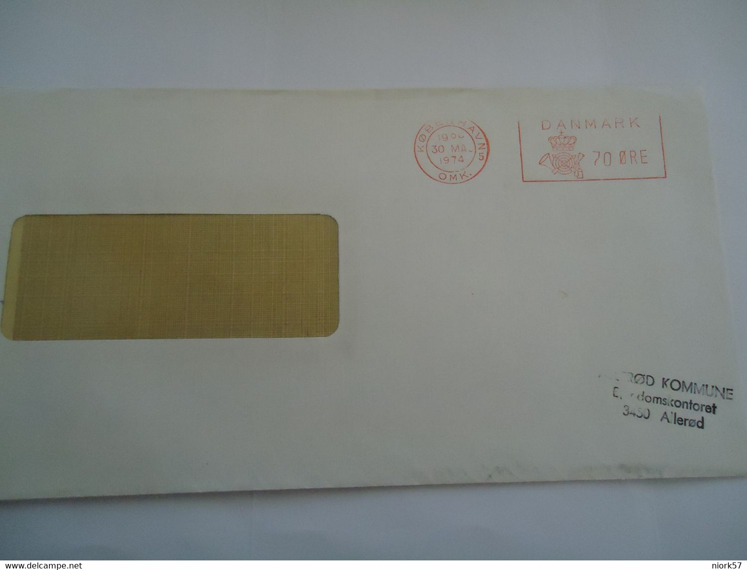 DENMARK COVER 1974  KOBENHAVN OMK   STAMPED - Tarjetas – Máximo