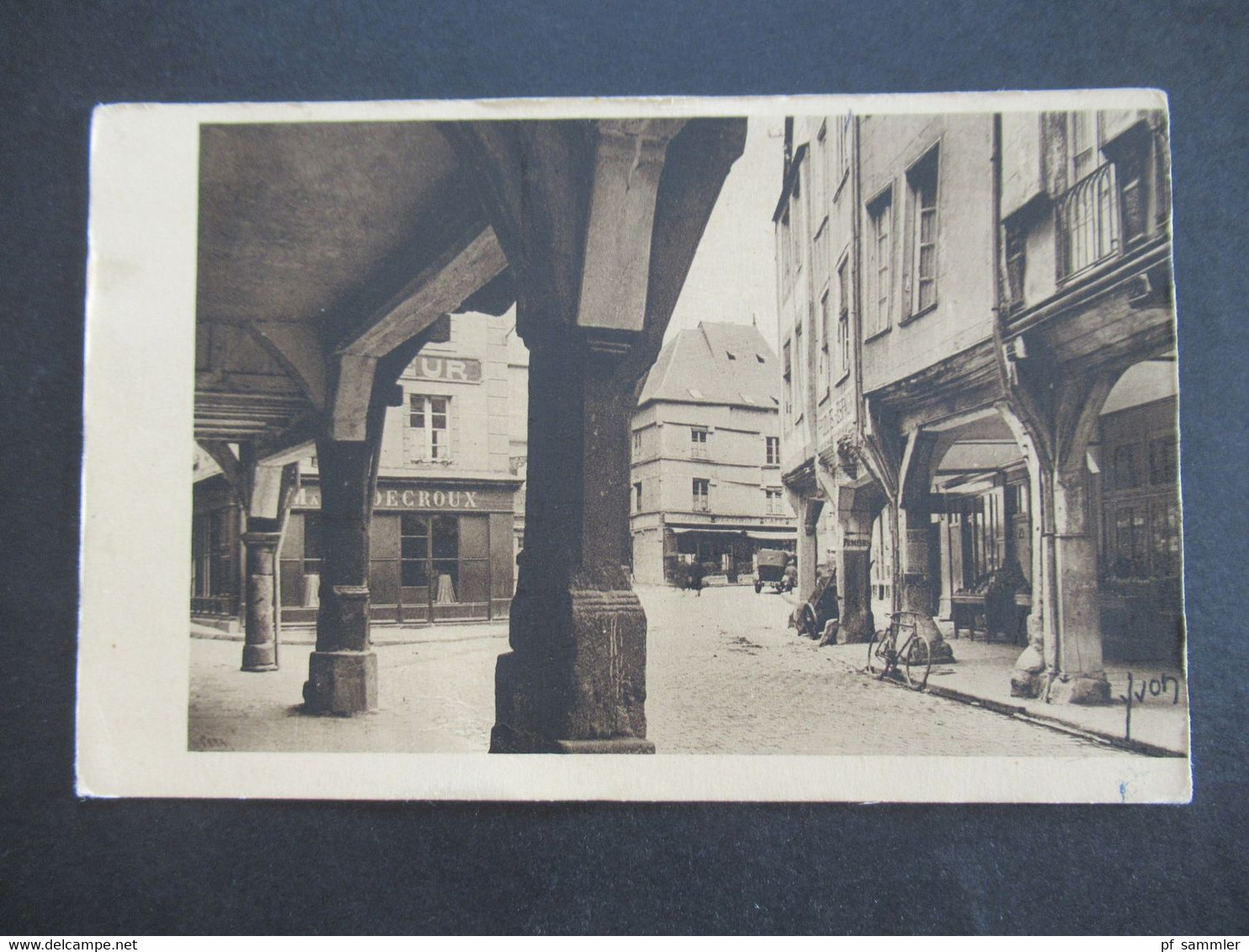 Frankreich Um 1910 La Douce France Dinan Maisons Des Porches Stempel Offerte Par Des Compagnons - Dinan