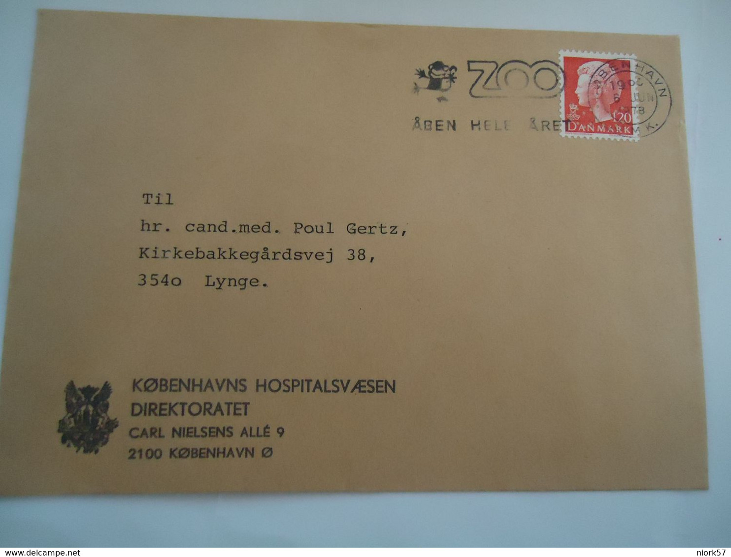 DENMARK COVER 1979  POSTMARK ZOO - Maximumkarten (MC)