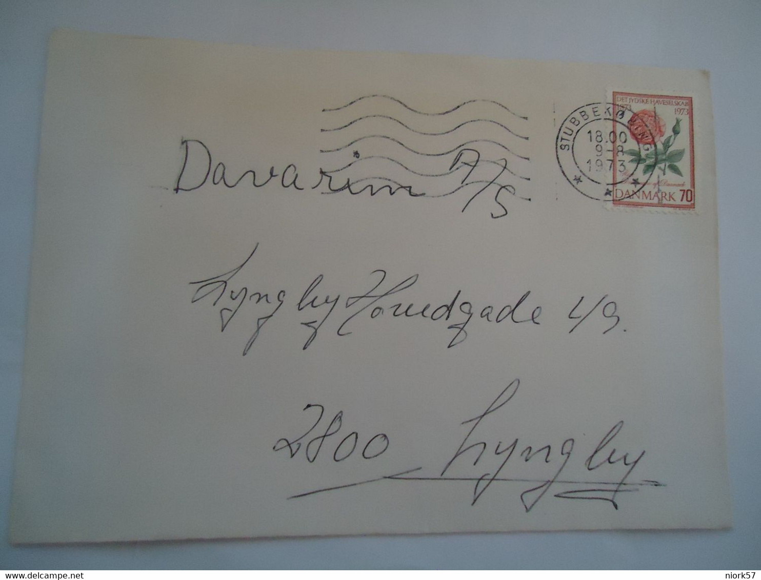 DENMARK COVER 1973   STUBBEKORING   FKOWERS - Maximum Cards & Covers