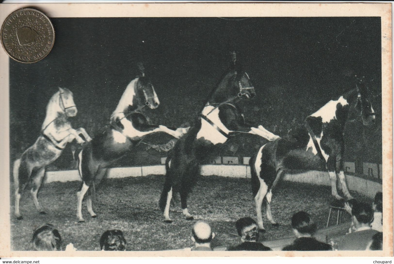 Très Belle Carte Postale Ancienne De LA PYRAMIDE A QUATRE CHEVAUX  Présentée Par ALEXIS GRUSS - Horses