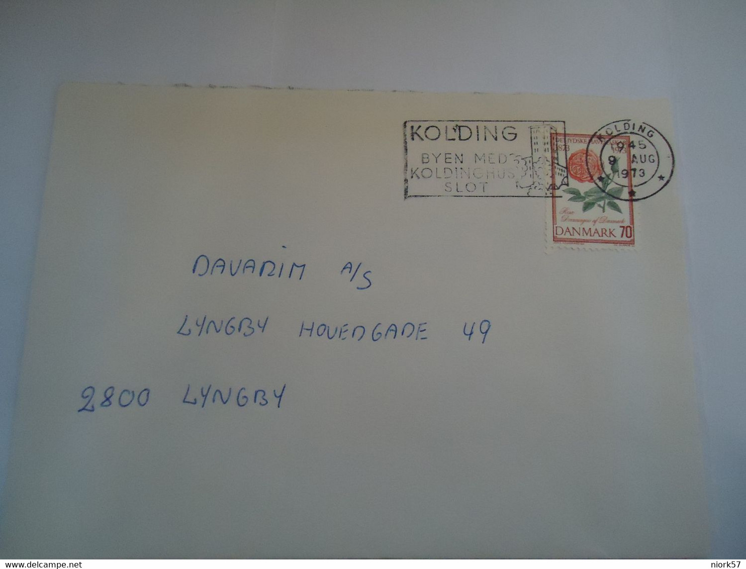 DENMARK COVER 1973 KOLDING  FLOWERS - Maximum Cards & Covers