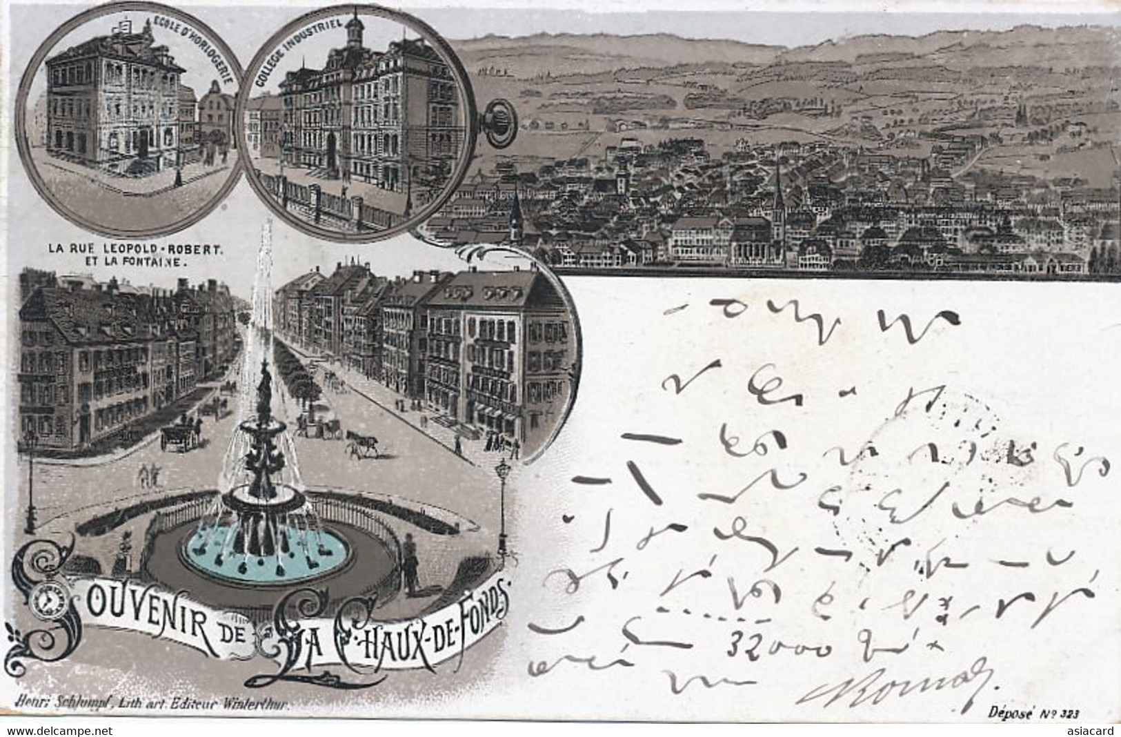 Litho La Chaux De Fonds Horlogerie Langage Codé Litho Schlumpf Winterthur  1898 - La Chaux-de-Fonds
