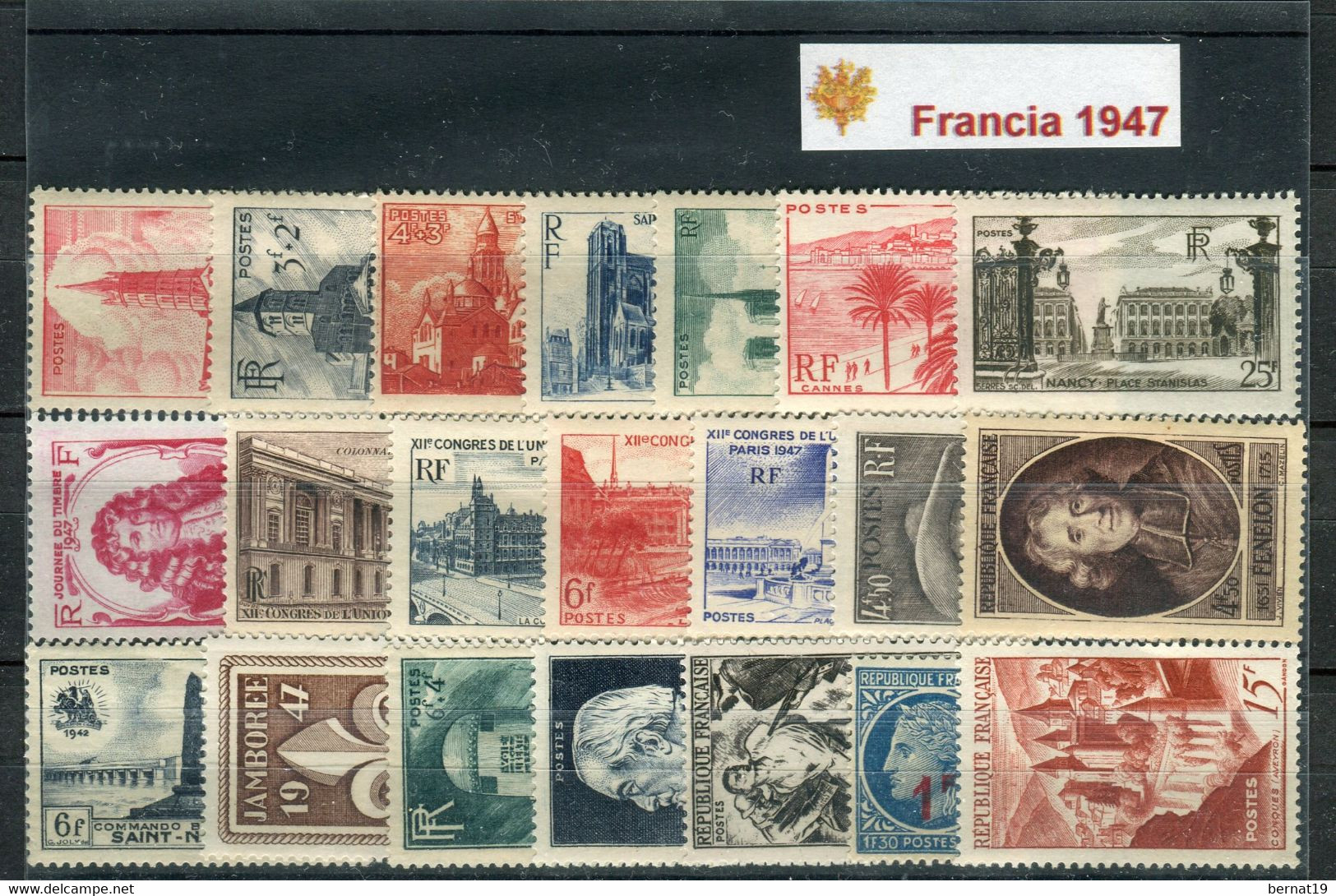 Francia 1947. Completo 21s ** MNH. - 1940-1949