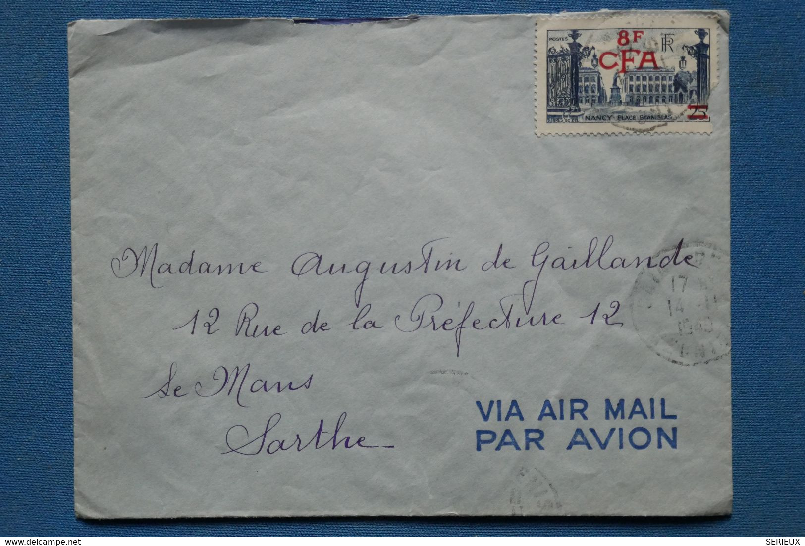 AE2  LA REUNION BELLE LETTRE 1940 ST DENIS   POUR LE MANS FRANCE + AEROPHILATELIE  +AFFRANCH. INTERESSANT - Storia Postale