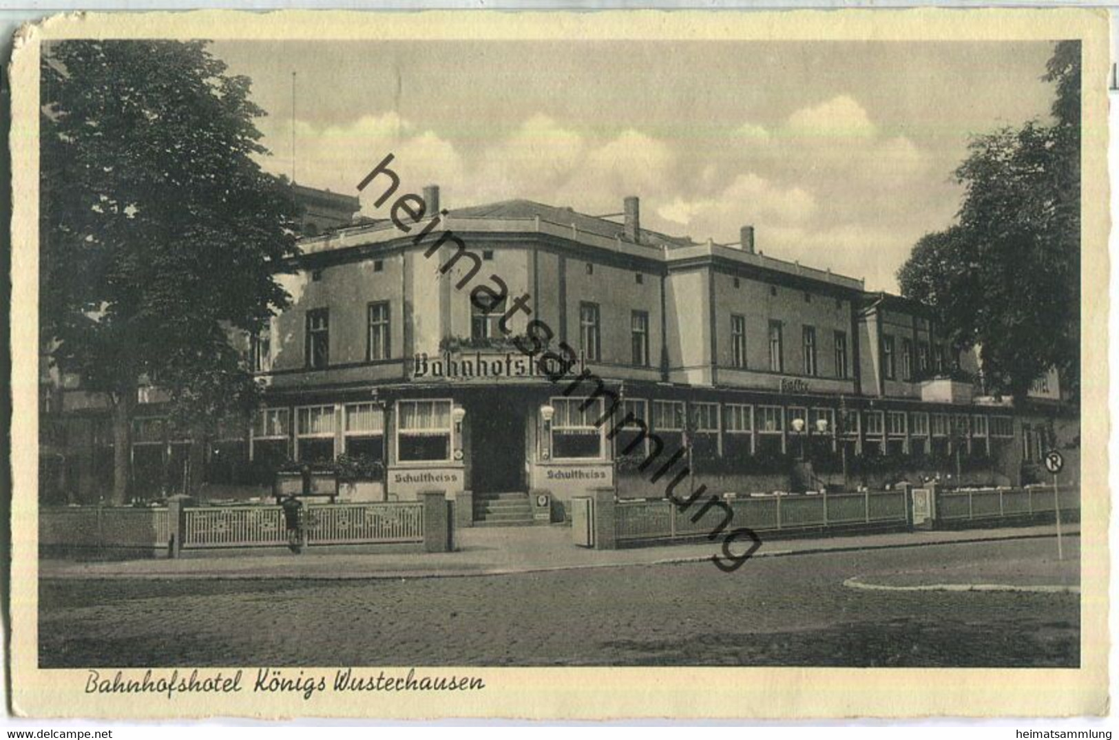 Königs Wusterhausen - Bahnhofshotel Bes. Gustav Schulz - Verlag Atelier John Finkenkrug - Koenigs-Wusterhausen