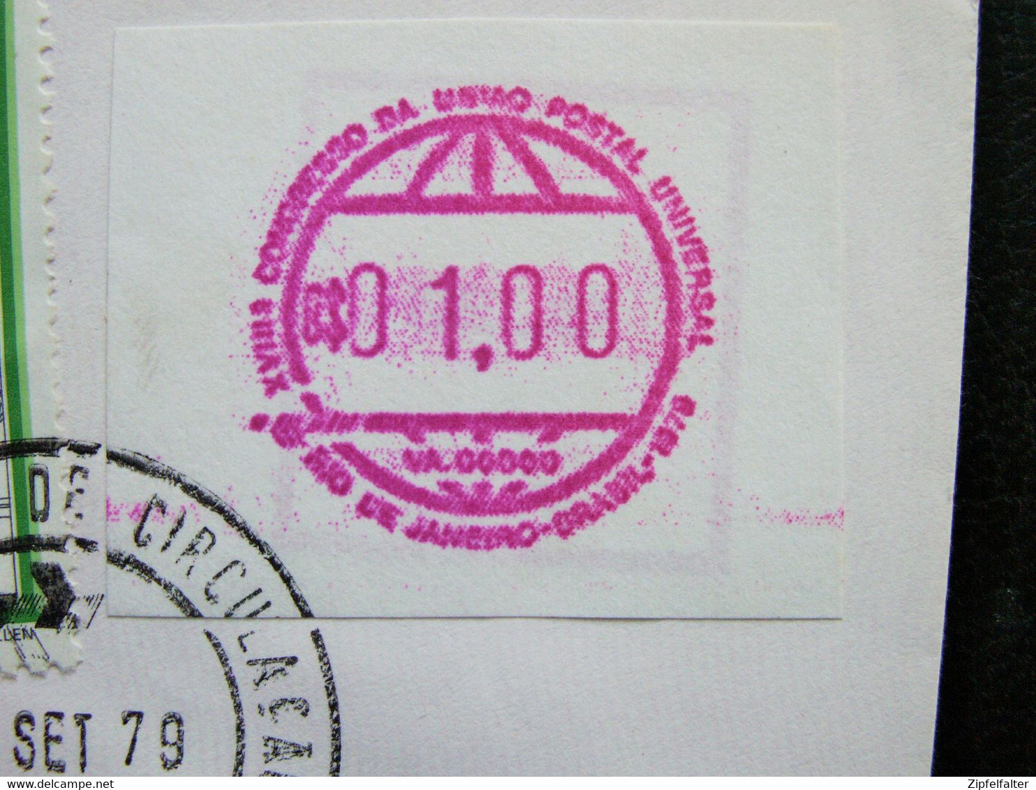 BRASILIEN.  ATM 1 Auf Ersttagsbrief Vom 15.9.1979 Mit Tages- Und Sonderstempel. Blanko. Mi. 300,00 €. Seltene ATM. - Franking Labels