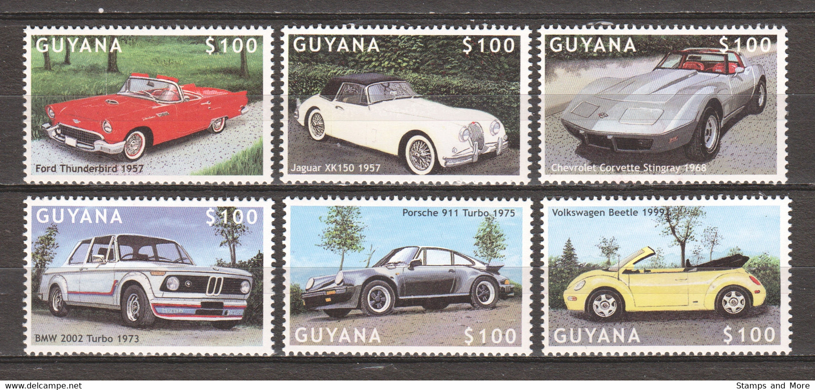 Guyana 2000 Mi 6817-6822 MNH CARS - Auto's