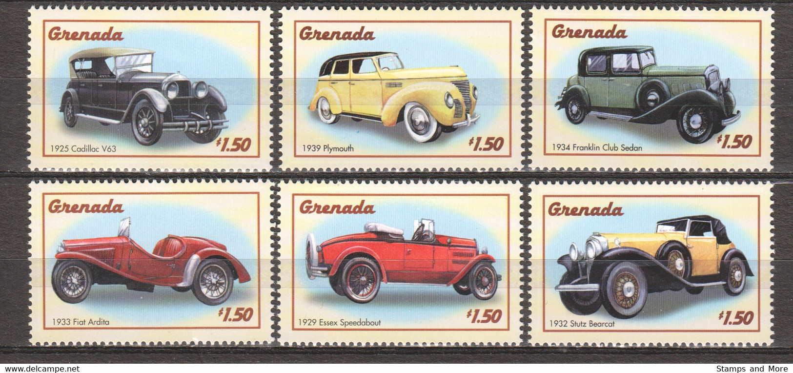 Grenada 2000 Mi 4385-4390 MNH CLASSIC CARS - Auto's