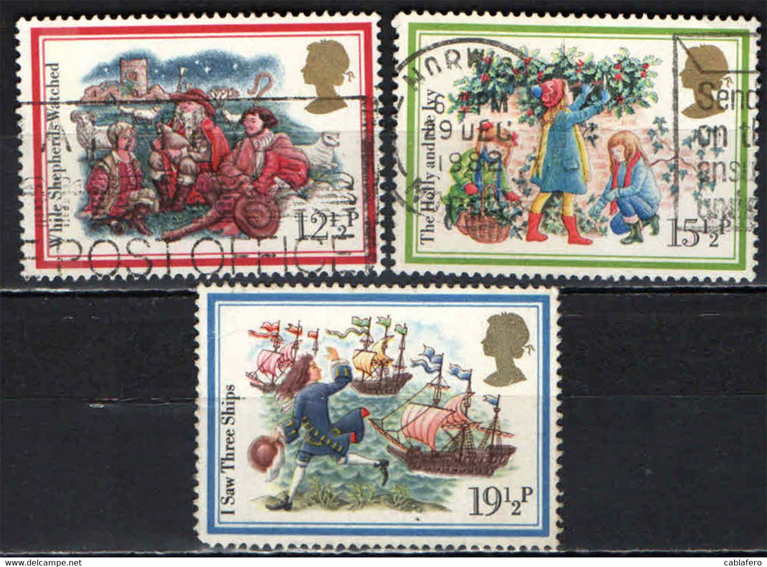 GRAN BRETAGNA - 1982 - NATALE - CHRISTMAS - I "CAROLS" - CANTI NATALIZI - I PASTORI VEGLIANO - USATI - Used Stamps