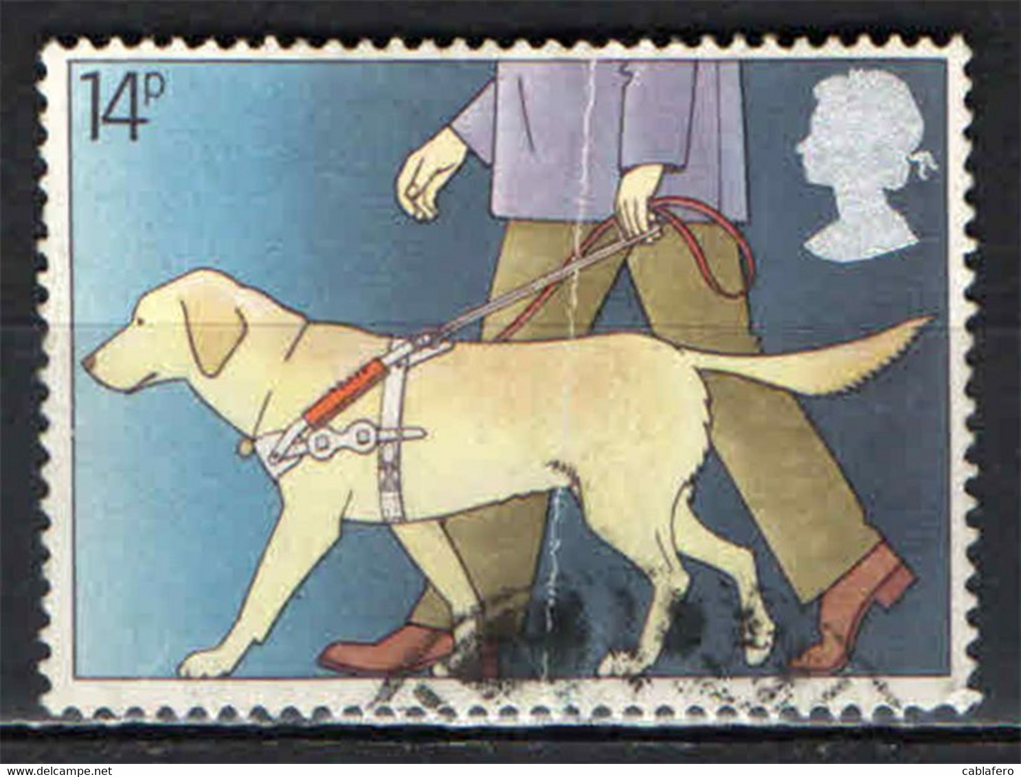 GRAN BRETAGNA - 1981 - CIECO CON CANE GUIDA - ANNO DEL MINORATO - USATO - Gebraucht