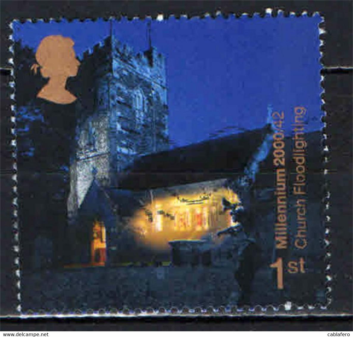 GRAN BRETAGNA - 2000 - MILLENNIUM - CHURCH FLOODLIGHTING - USATO - Gebraucht