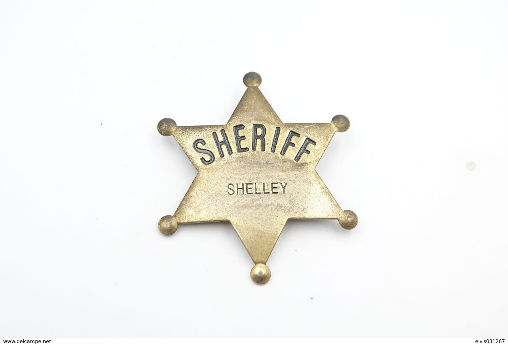 Vintage TIN TOY : Maker Unknown - Cowboy, Sheriff Shelly Badge Star - 4 Cm - Taiwan ROC - 1970's - - Collectors Et Insolites - Toutes Marques