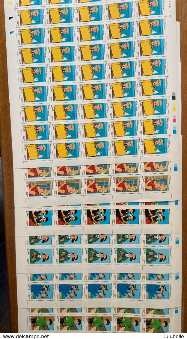 FRANCE - Lot De Faciale. Neufs. La Série TINTIN En 6 Feuilles De 50 Tp. Faciale 0,54€X50X6 = 162€. - Neufs