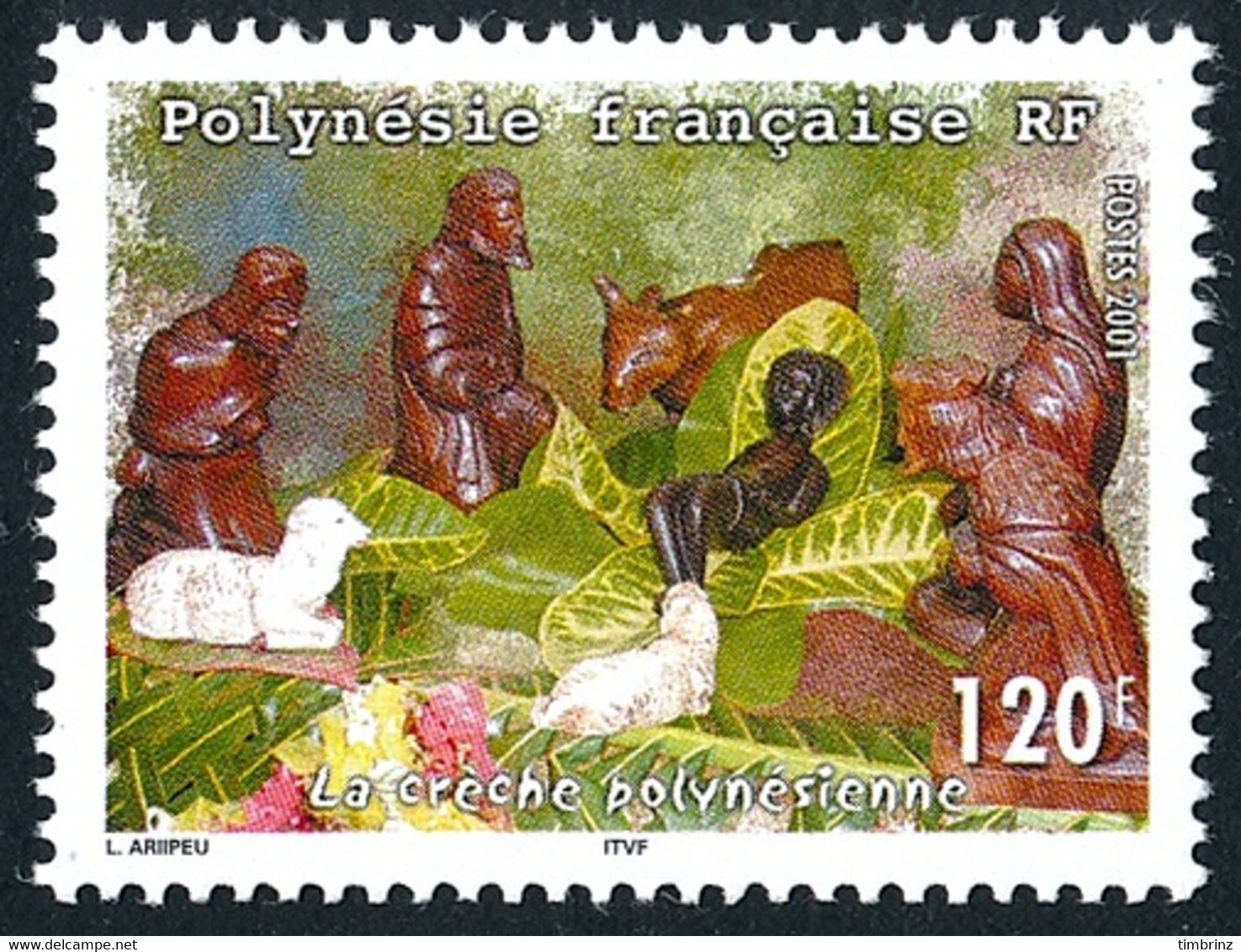 POLYNESIE 2001 - Yv. 655 **   Faciale= 1,01 EUR - Crèche Polynésienne  ..Réf.POL26508 - Nuevos