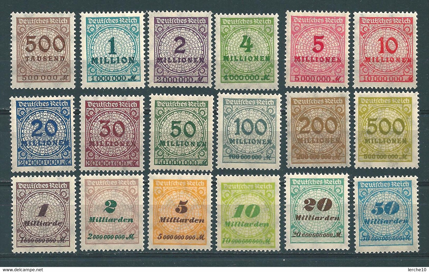 MiNr. 313-330 ** - Ungebraucht