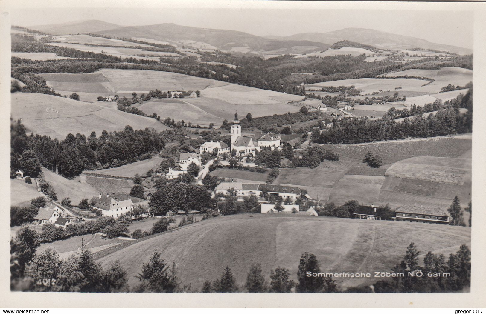 A908) Sommerfrische ZÖBERN - NÖ - Tolle Ansicht Weniger Häuser U. Kirche ALT 1951 - Wechsel