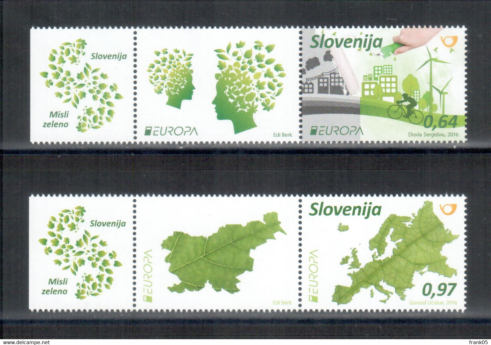 Slowenien / Slovenia / Slovenie 2016 Satz Mit Zierfeld/set EUROPA ** - 2016